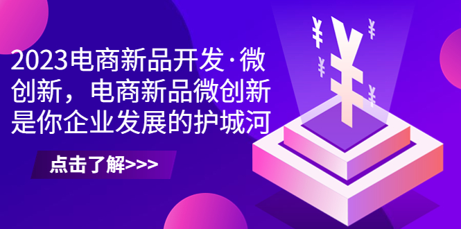 （6759期）2023电商新品开发·微创新，电商新品微创新是你企业发展的护城河-古龙岛网创