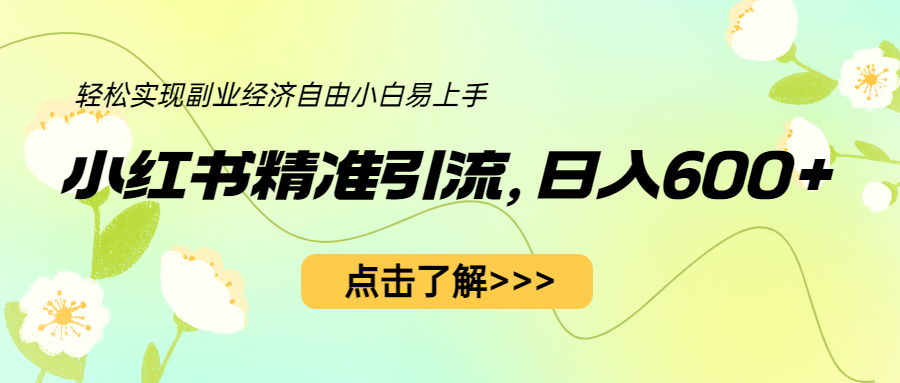 （6515期）小红书精准引流，小白日入600+，轻松实现副业经济自由（教程+1153G资源）-古龙岛网创