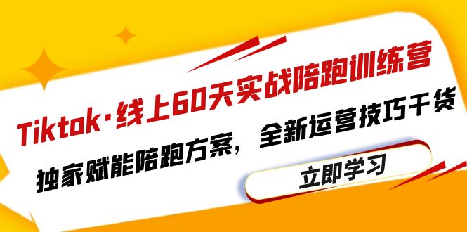 （6333期）Tiktok·线上60天实战陪跑训练营，独家赋能陪跑方案，全新运营技巧干货-古龙岛网创