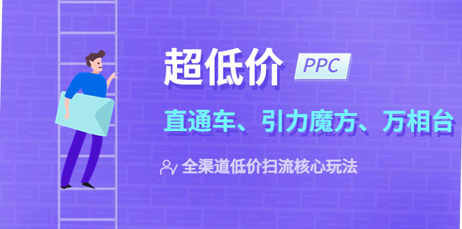 （5659期）2023超低价·ppc—“直通车、引力魔方、万相台”全渠道·低价扫流核心玩法-古龙岛网创