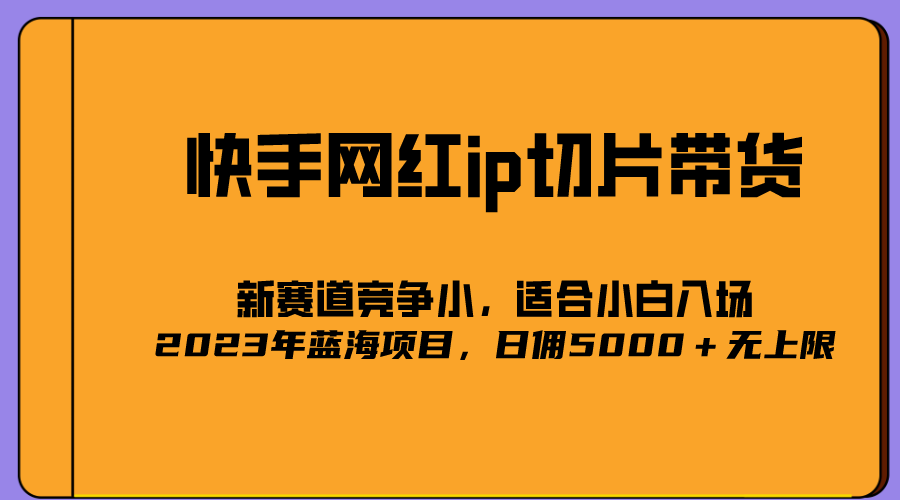 （5346期）2023爆火的快手网红IP切片，号称日佣5000＋的蓝海项目，二驴的独家授权-古龙岛网创