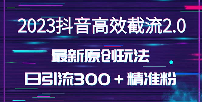 （5293期）日引300＋创业粉，独家抖音高效截流2.0玩法（价值1280）-古龙岛网创