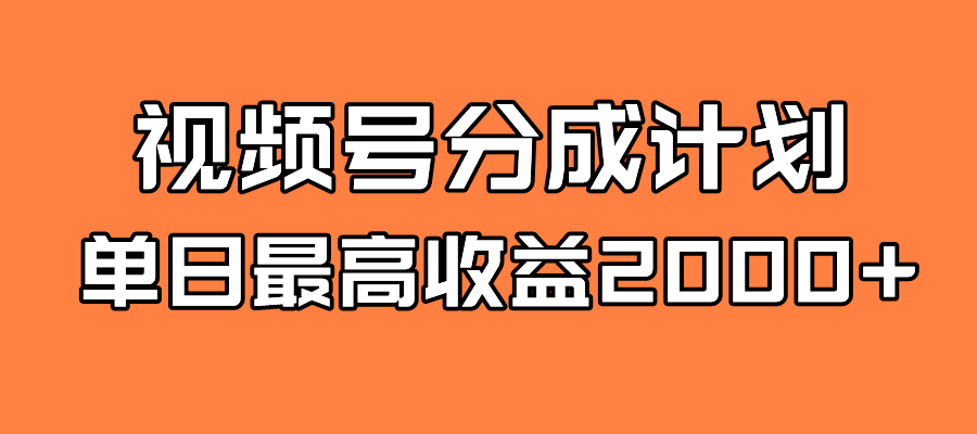 （7557期）全新蓝海 视频号掘金计划 日入2000+-古龙岛网创