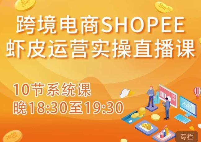 跨境电商Shopee虾皮运营实操直播课，从零开始学，入门到精通（10节系统课）-古龙岛网创