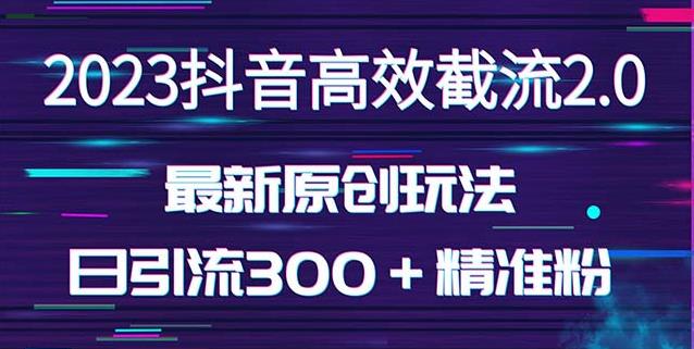 日引300＋创业粉，独家抖音高效截流2.0玩法（价值1280）-古龙岛网创