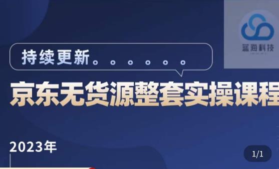 蓝七·2023京东店群整套实操视频教程，京东无货源整套操作流程大总结，减少信息差，有效做店发展-古龙岛网创