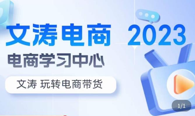 文涛电商·7天零基础自然流起号，​快速掌握店铺运营的核心玩法，突破自然展现量，玩转直播带货-古龙岛网创