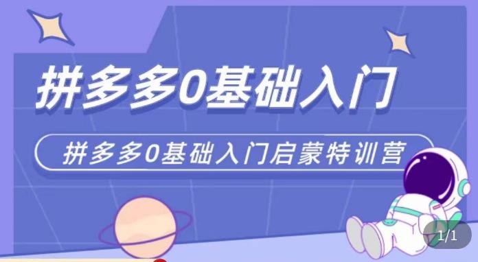 六一电商·拼多多运营0-1实操特训营，拼多多从基础到进阶的可实操玩法-古龙岛网创