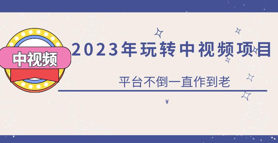 2023一心0基础玩转中视频项目：平台不倒，一直做到老【揭秘】-古龙岛网创