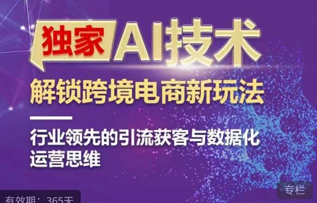 独家AI技术&ChatGPT解锁跨境电商新玩法，行业领先的引流获客与数据化运营思维-古龙岛网创