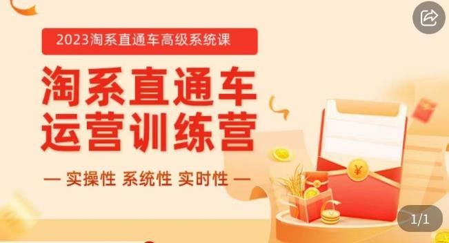 冠东·2023淘系直通车高级系统课，​实操性，系统性，实时性，直通车完整体系教学-古龙岛网创