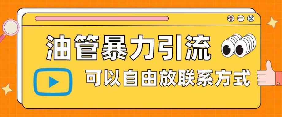 油管暴力引流，可以自由放联系方式【揭秘】-古龙岛网创