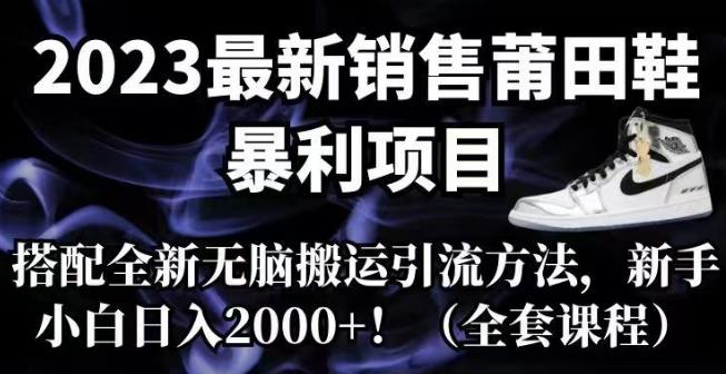 2023最新销售莆田鞋暴利项目，搭配全新无脑搬运引流方法，新手小白日入2000+【揭秘】-古龙岛网创