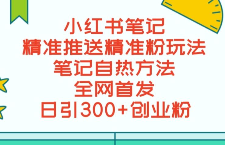 最新小红书笔记精准推送2000+精准粉，单日导流私欲最少300【脚本+教程】-古龙岛网创