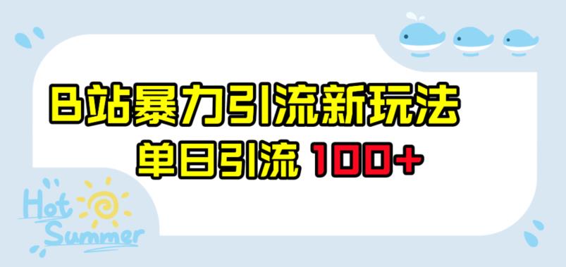 B站暴力引流新玩法，单日引流100+【揭秘】-古龙岛网创