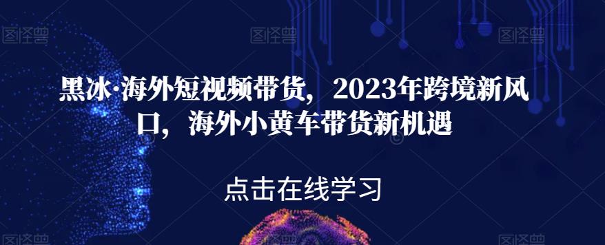 黑冰·海外短视频带货，2023年跨境新风口，海外小黄车带货新机遇-古龙岛网创