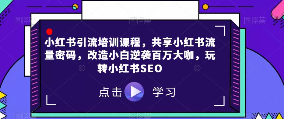 （7271期）小红书引流课「共享小红书流量密码 改造小白逆袭百万大咖 玩转小红书SEO」-古龙岛网创