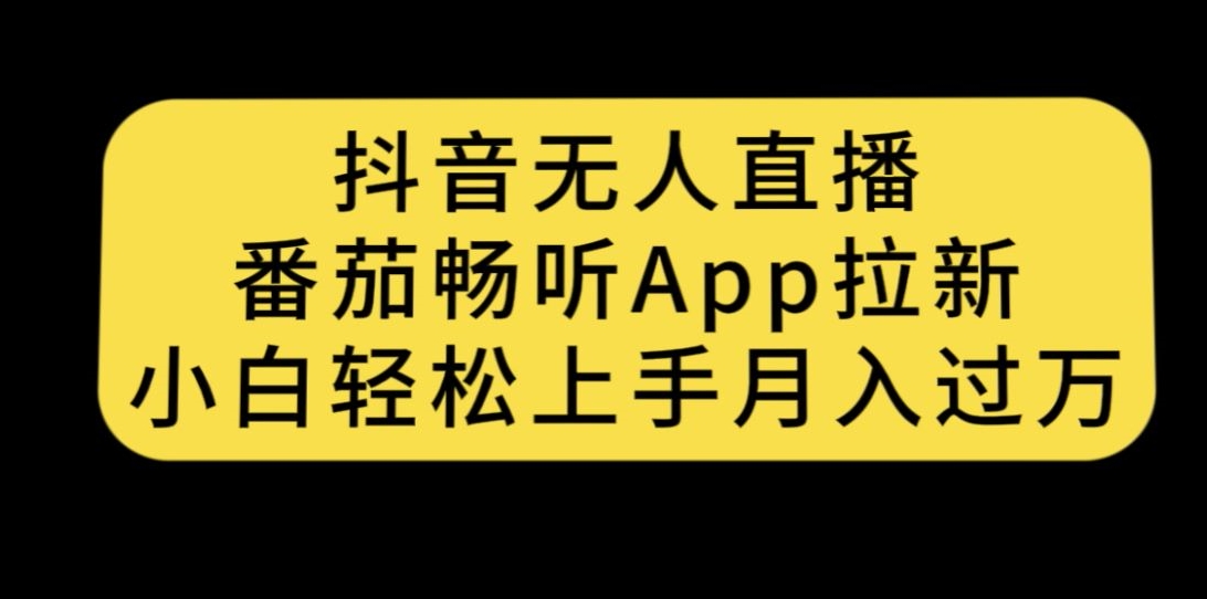 抖音无人直播，番茄畅听APP拉新，小白轻松上手月入过万-古龙岛网创