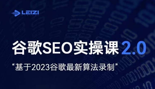 雷子·谷歌SEO 2.0实战课，独立站询盘自由必备，基于2023谷歌最新算法录制-古龙岛网创