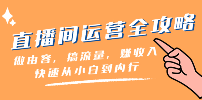 （8242期）直播间-运营全攻略：做由容，搞流量，赚收入一快速从小白到内行（46节课）-古龙岛网创