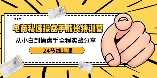 电商私域操盘手成长特训营：从小白到操盘手全程实战分享-24节线上课-古龙岛网创