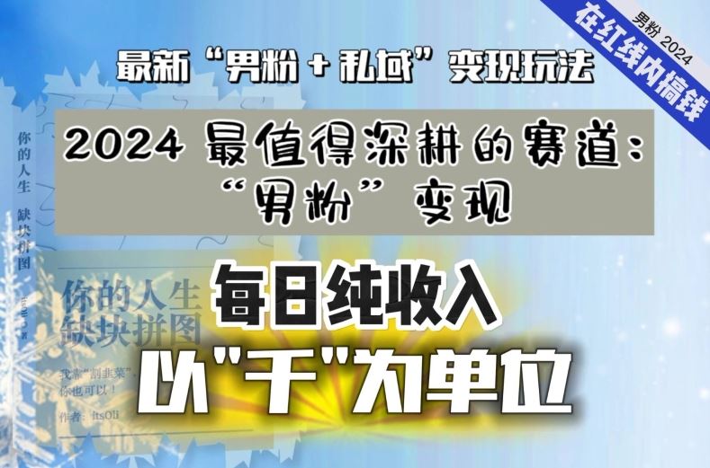 【私域流量最值钱】把“男粉”流量打到手，你便有无数种方法可以轻松变现，每日纯收入以“千”为单位-古龙岛网创