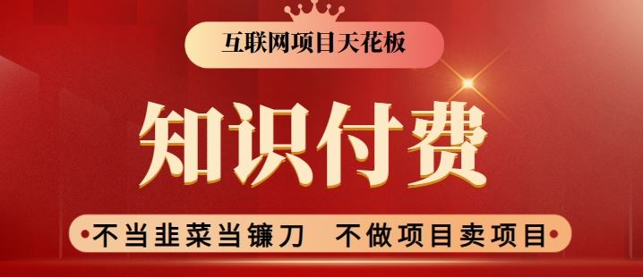 2024互联网项目天花板，新手小白也可以通过知识付费月入10W，实现财富自由【揭秘】-古龙岛网创