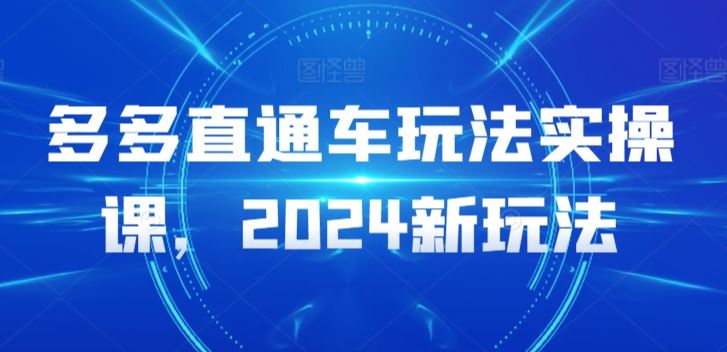 多多直通车玩法实操课，2024新玩法-古龙岛网创