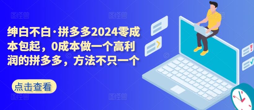 拼多多2024零成本包起，0成本做一个高利润的拼多多，方法不只一个-古龙岛网创