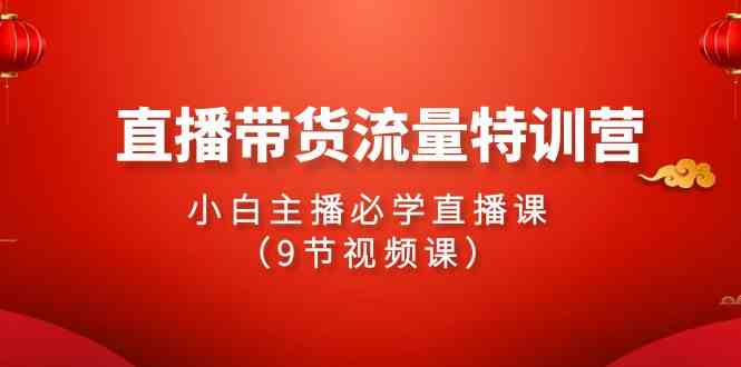 （9592期）2024直播带货流量特训营，小白主播必学直播课（9节视频课）-古龙岛网创