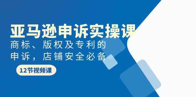 亚马逊申诉实战课，商标、版权及专利的申诉，店铺安全必备-古龙岛网创