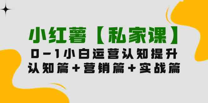 （9910期）小红薯【私家课】0-1玩赚小红书内容营销，认知篇+营销篇+实战篇（11节课）-古龙岛网创