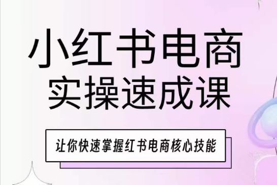 小红书电商实操速成课，让你快速掌握红书电商核心技能-古龙岛网创