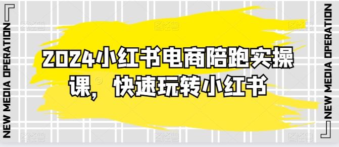 2024小红书电商陪跑实操课，快速玩转小红书，超过20节精细化课程-古龙岛网创