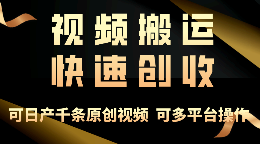 （10417期）一步一步教你赚大钱！仅视频搬运，月入3万+，轻松上手，打通思维，处处…-古龙岛网创