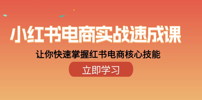 小红书电商实战速成课，让你快速掌握红书电商核心技能（28课）-古龙岛网创