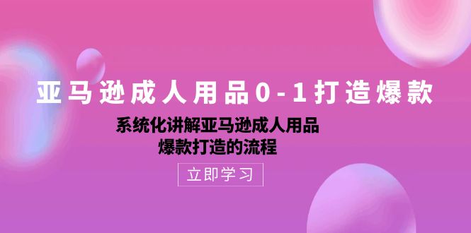 （10493期）亚马逊成人用品0-1打造爆款：系统化讲解亚马逊成人用品爆款打造的流程-古龙岛网创