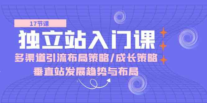 独立站入门课：多渠道引流布局策略/成长策略/垂直站发展趋势与布局-古龙岛网创