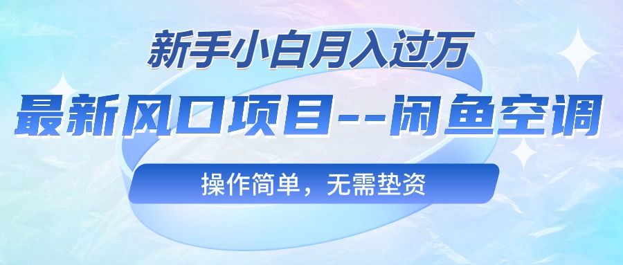 （10767期）最新风口项目—闲鱼空调，新手小白月入过万，操作简单，无需垫资-古龙岛网创