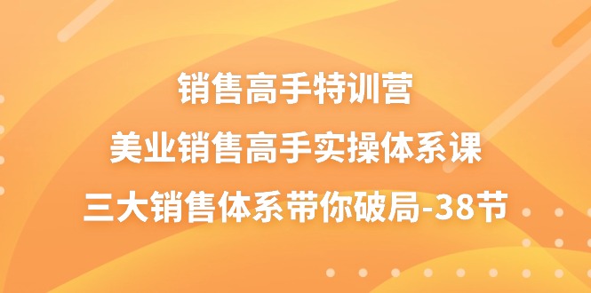 （10939期）销售-高手特训营，美业-销售高手实操体系课，三大销售体系带你破局-38节-古龙岛网创