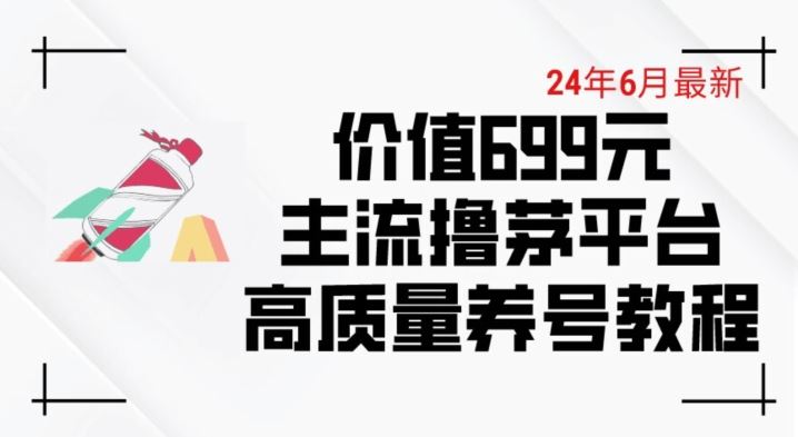 6月最新价值699的主流撸茅台平台精品养号下车攻略【揭秘】-古龙岛网创