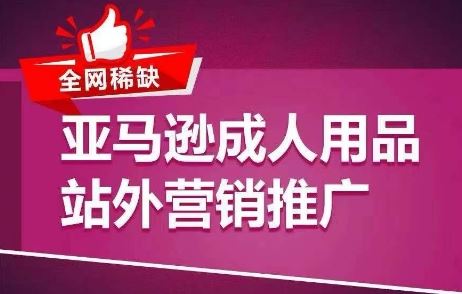 全网稀缺！亚马逊成人用品站外营销推广，​教你引爆站外流量，开启爆单模式-古龙岛网创