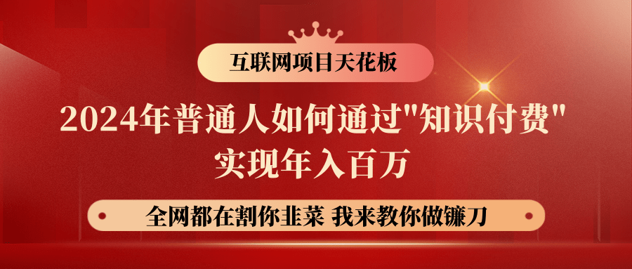 2024年普通人如何通过"知识付费"月入十万年入百万，实现财富自由-古龙岛网创