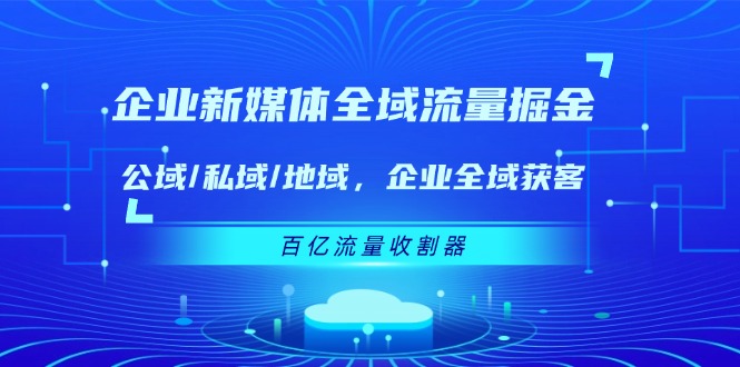 （11666期）企业 新媒体 全域流量掘金：公域/私域/地域 企业全域获客 百亿流量 收割器-古龙岛网创