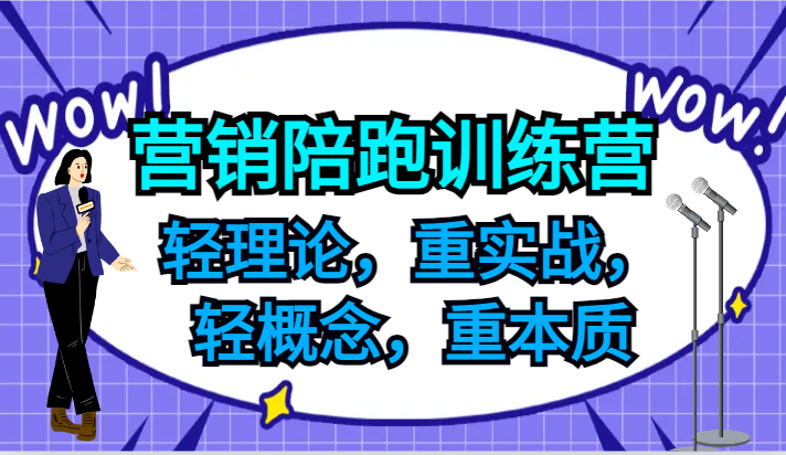 营销陪跑训练营，轻理论，重实战，轻概念，重本质，适合中小企业和初创企业的老板-古龙岛网创