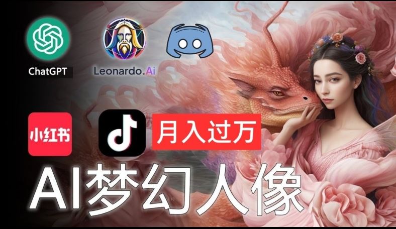 AI摄影梦幻人像：零基础也能月入过万的秘密【揭秘】-古龙岛网创