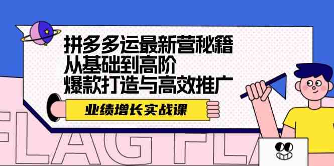 拼多多运最新营秘籍：业绩增长实战课，从基础到高阶，爆款打造与高效推广-古龙岛网创