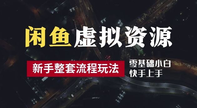 2024最新闲鱼虚拟资源玩法，养号到出单整套流程，多管道收益，每天2小时月收入过万【揭秘】-古龙岛网创