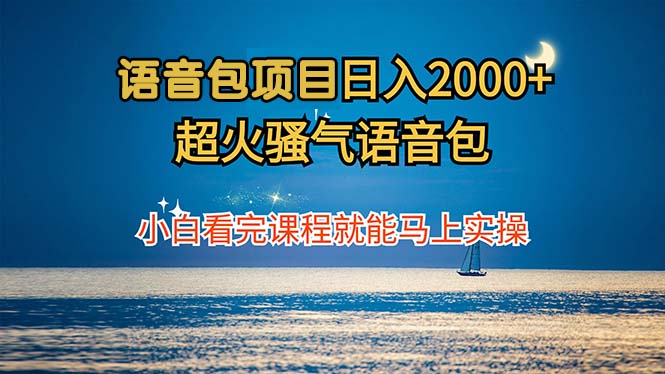 （12734期）语音包项目 日入2000+ 超火骚气语音包小白看完课程就能马上实操-古龙岛网创