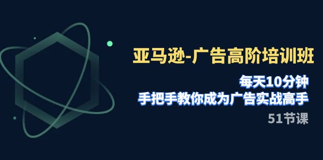 （7739期）亚马逊-广告高阶培训班，每天10分钟，手把手教你成为广告实战高手（51节）-古龙岛网创